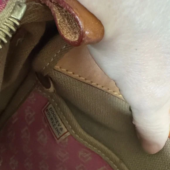 Dooney & Bourke Pink and Tan Tote - Picture 4 of 11